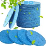 50-Count Compressed Facial Sponges for Estheticians- 100% Natural Cellulose Face Sponge Professional Cosmetic Spa Sponges for Face Cleansing, Massage, Pore Exfoliating, Mask, Makeup Removal (Yellow)